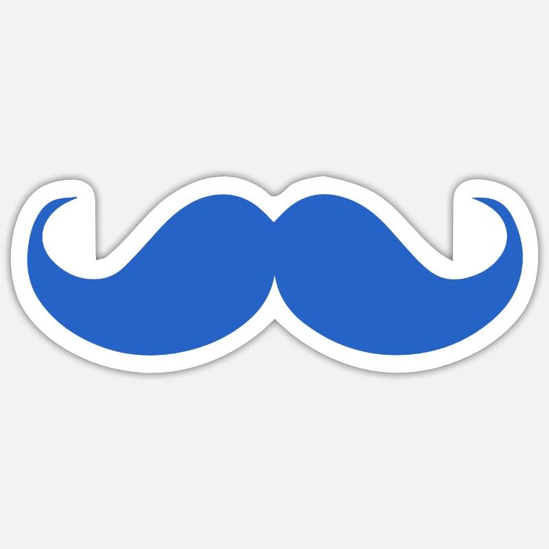 Prostatakrebs Bewusstsein Schnurrbart Sticker Größe S (10 x 10 cm)