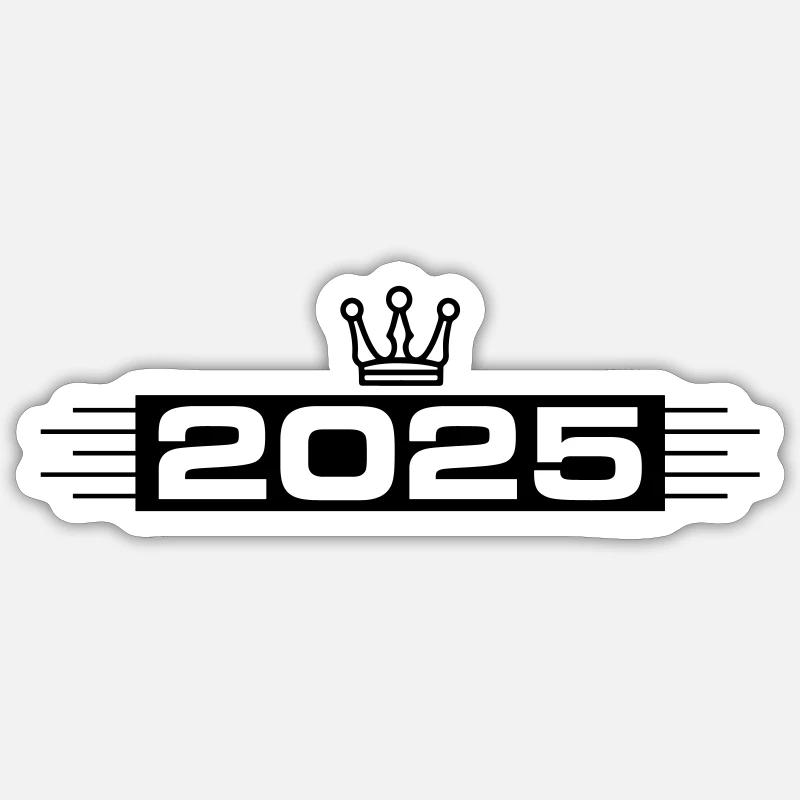 2025 Krone - Sticker Größe S (10 x 10 cm) - Mattweiß
