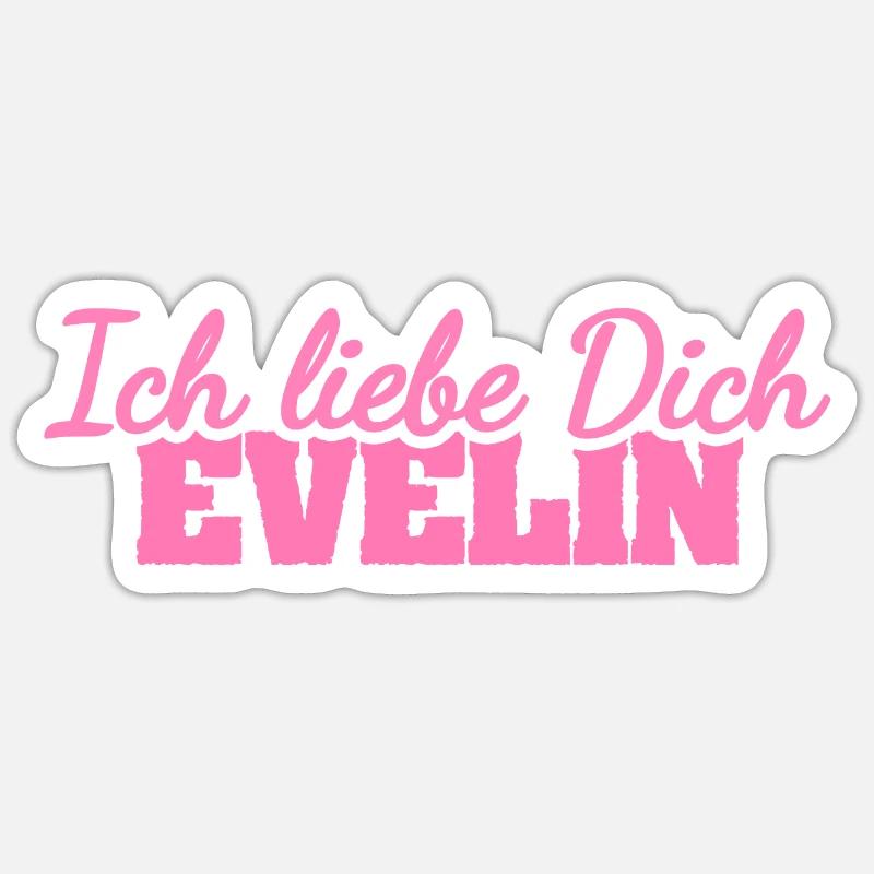 Gift for Evelin - Sticker size S (10 x 10 cm) - white matte