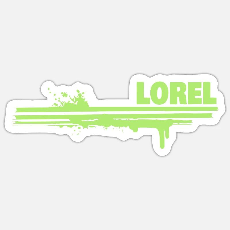 Farbklecks Lorel - Sticker Größe S (10 x 10 cm) - Mattweiß