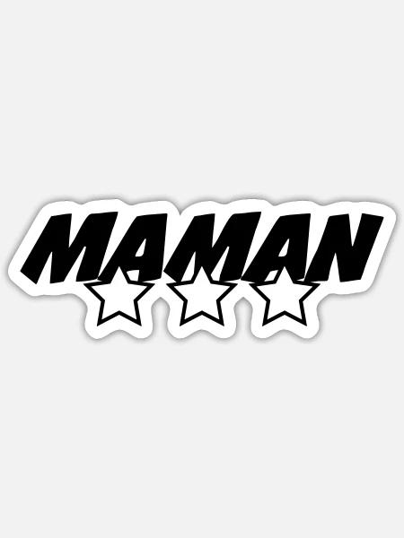 Maman d'Amour - Fête des Mères - Sticker taille S (10 x 10 cm) - blanc mat
