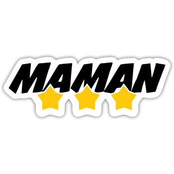 Maman d'Amour - Mother's Day - Sticker size S (10 x 10 cm) - white matte - Front