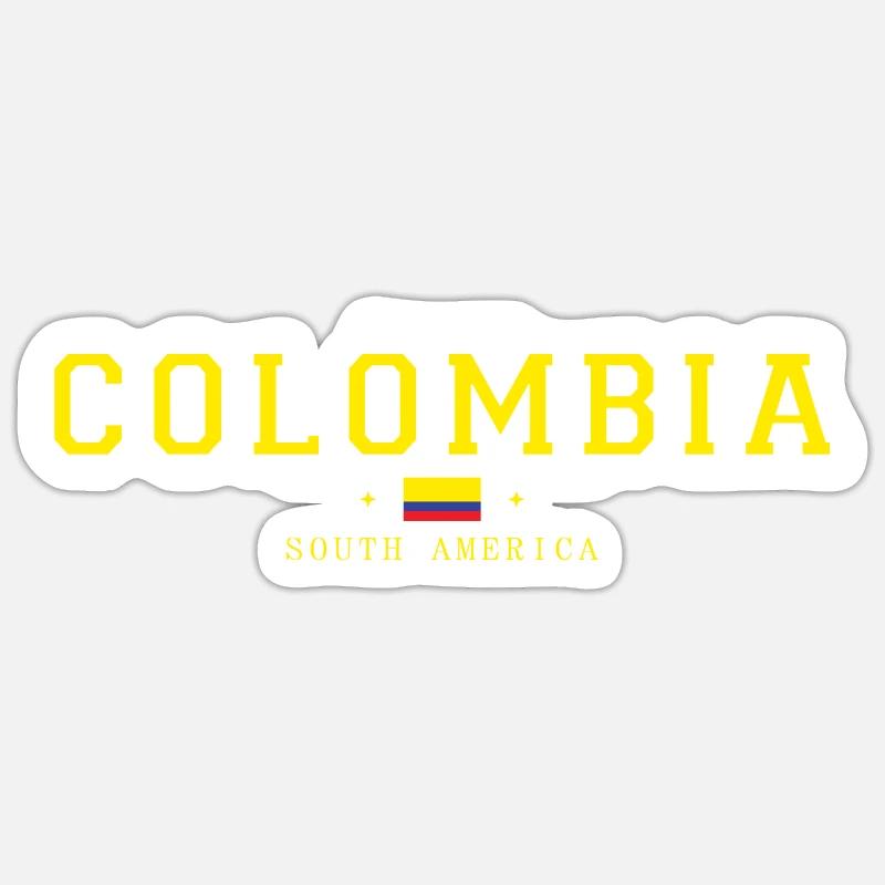 Colombia - Sticker Größe S (10 x 10 cm) - Mattweiß