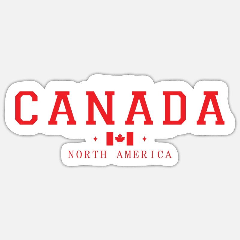 Canada - Sticker taille S (10 x 10 cm) - blanc mat