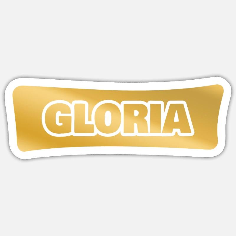 First name Gloria - Sticker size S (10 x 10 cm) - white matte