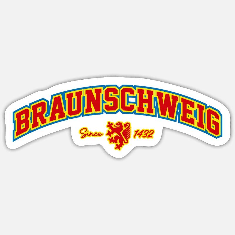 Braunschweig - Sticker Größe S (10 x 10 cm) - Mattweiß