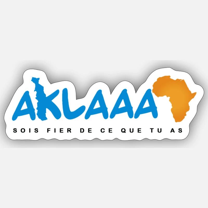 AKLAAA Afrique - Sticker taille S (10 x 10 cm) - blanc mat