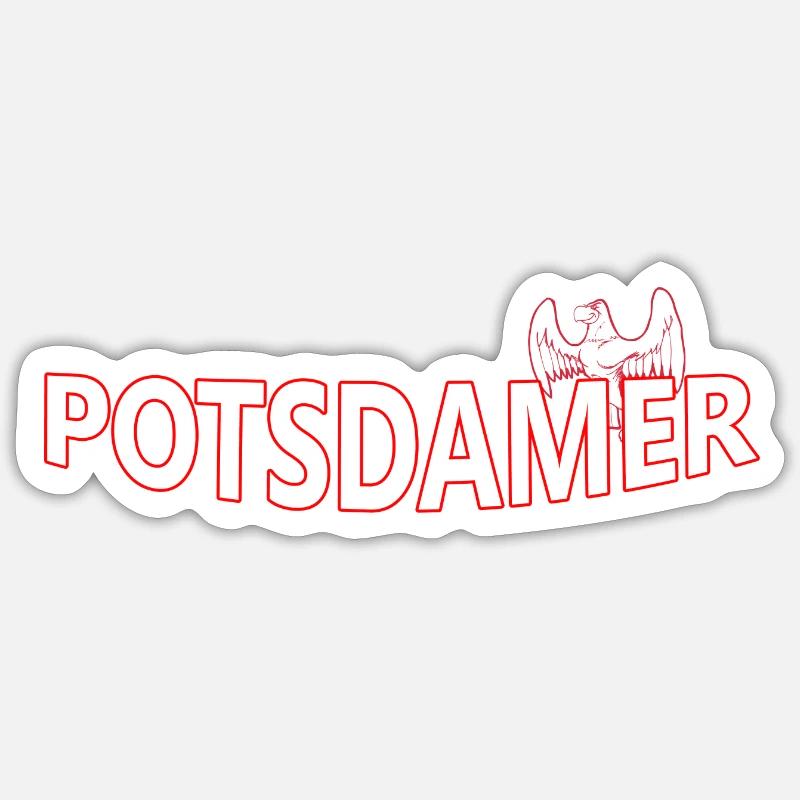 POTSDAMer - Sticker taille S (10 x 10 cm) - blanc mat