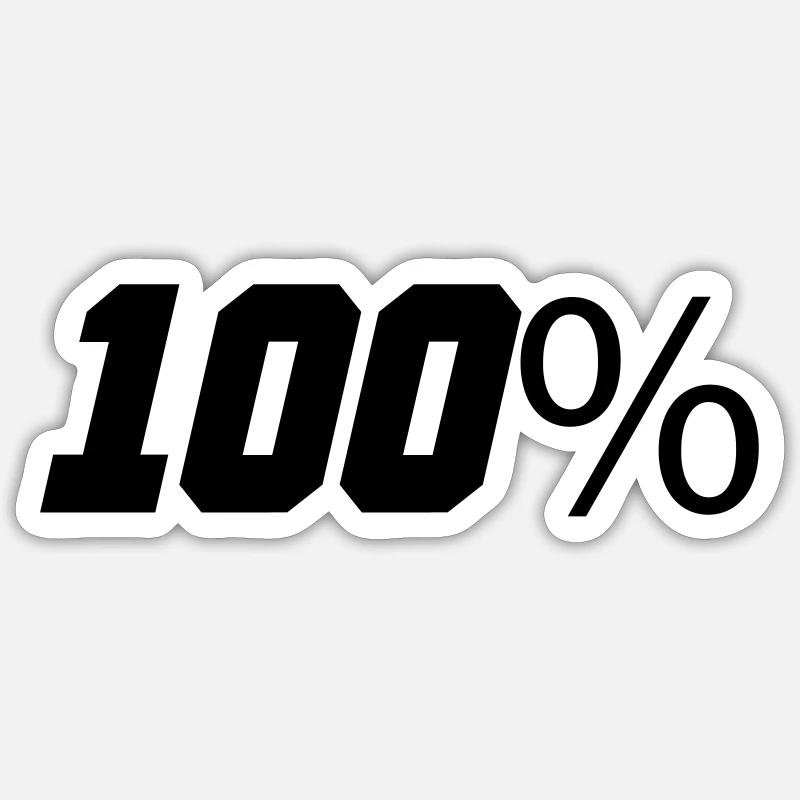 100 - Sticker Größe S (10 x 10 cm) - Mattweiß