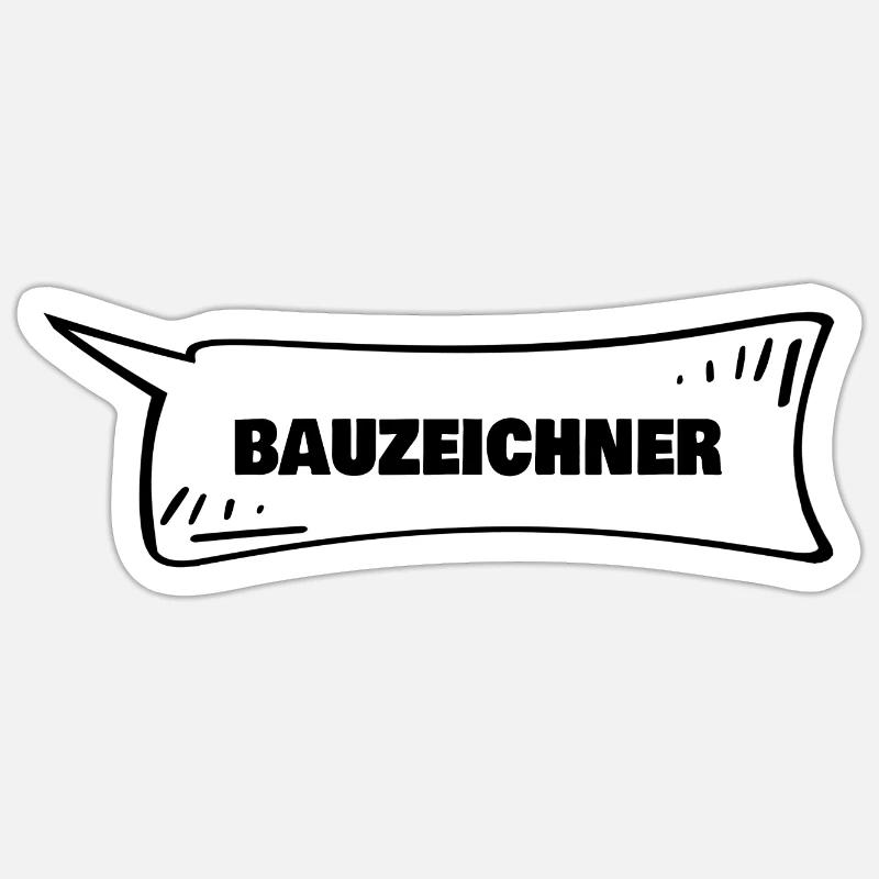 Speech Bubble Draughtsman Sticker size S (10 x 10 cm)