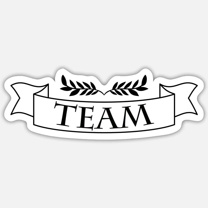 team - Sticker size S (10 x 10 cm) - white matte