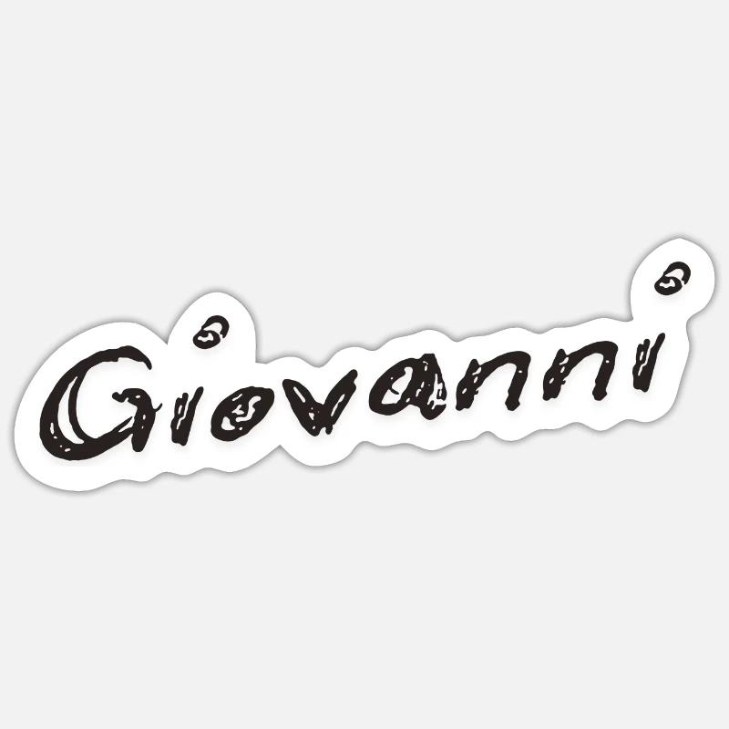Giovanni - Sticker taille S (10 x 10 cm) - blanc mat