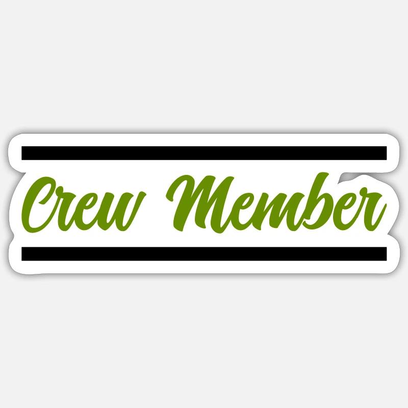 crew member - Sticker size S (10 x 10 cm) - white matte