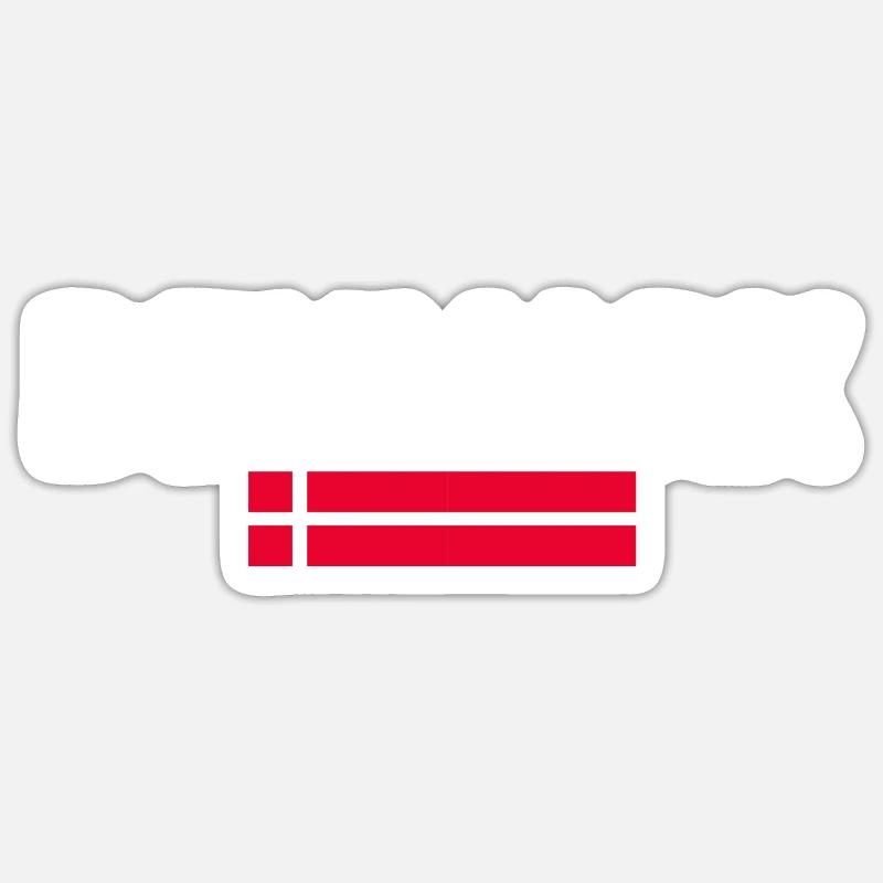 Drapeau du Danemark Sticker taille S (10 x 10 cm)