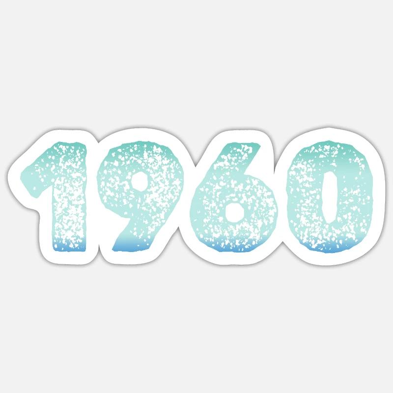 1960 - Sticker size S (10 x 10 cm) - white matte