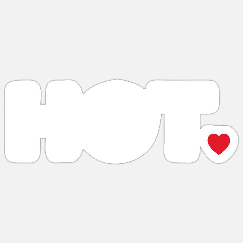 Heiß - Sticker Größe S (10 x 10 cm) - Mattweiß