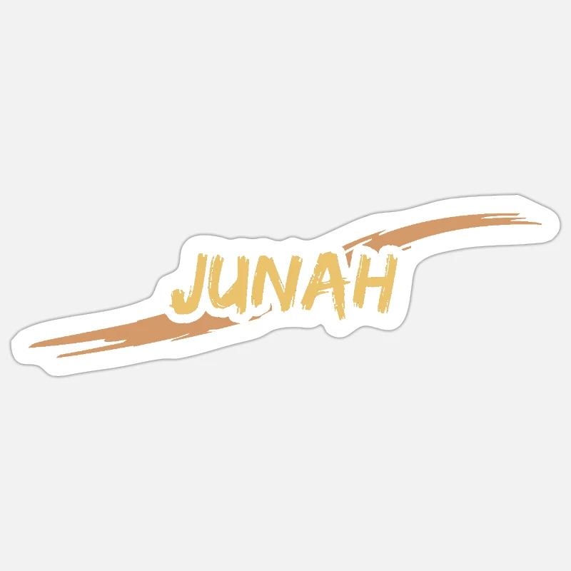 Cadeau pour Junah - Sticker taille S (10 x 10 cm) - blanc mat