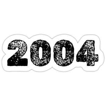 2004 - Sticker size S (10 x 10 cm) - white matte - Front