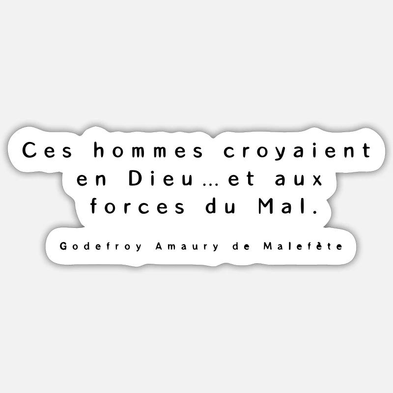 Visiteurs (citation) - Sticker taille S (10 x 10 cm) - blanc mat