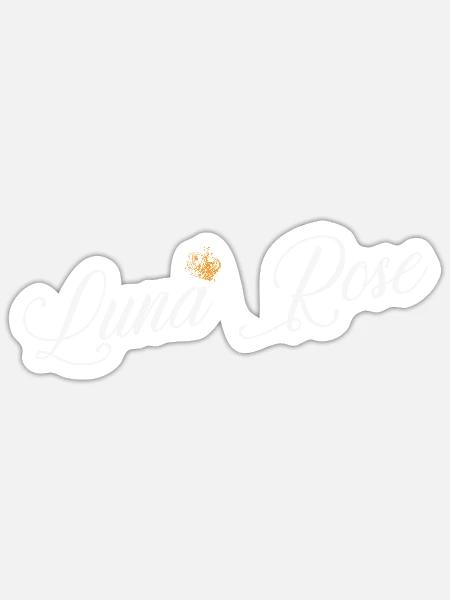 Luna Rose Name für Frauen Kinder Kleinkinder - Luna Rose - Sticker Größe S (10 x 10 cm) - Mattweiß