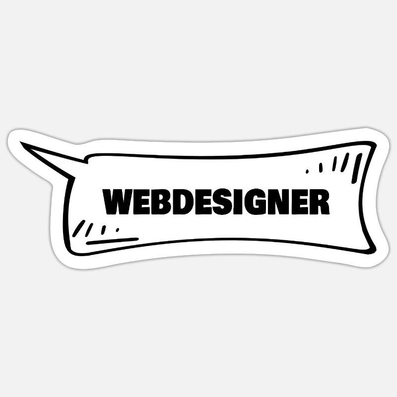 Speech Bubble Web Designer Sticker size S (10 x 10 cm)