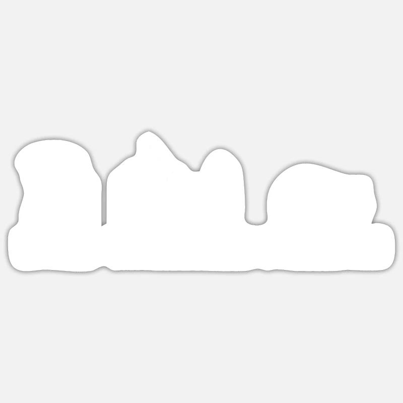 Clôture Clôture - Sticker taille S (10 x 10 cm) - blanc mat