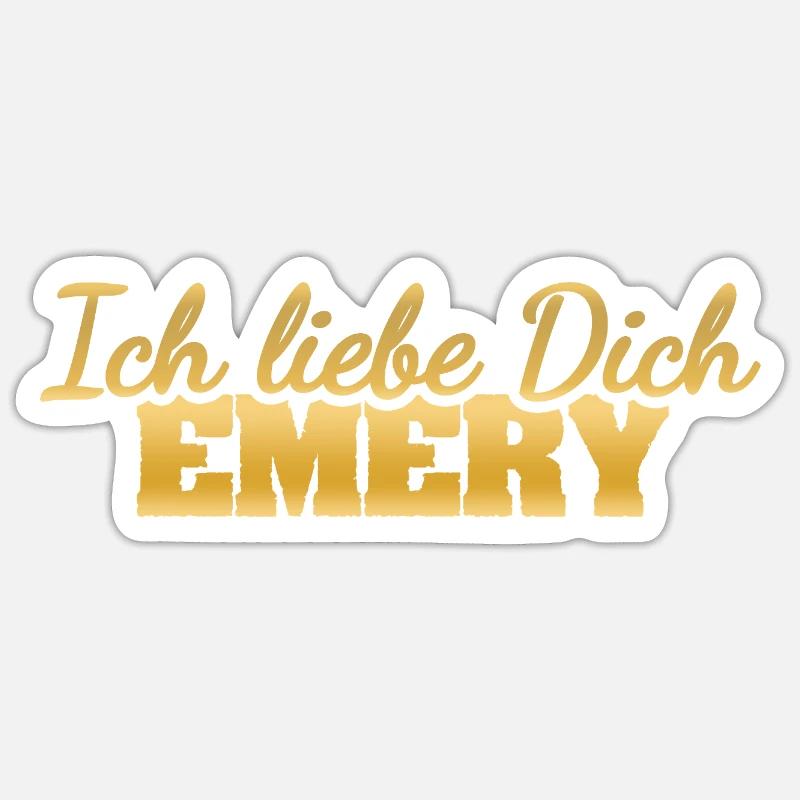 Émeri - Sticker taille S (10 x 10 cm) - blanc mat