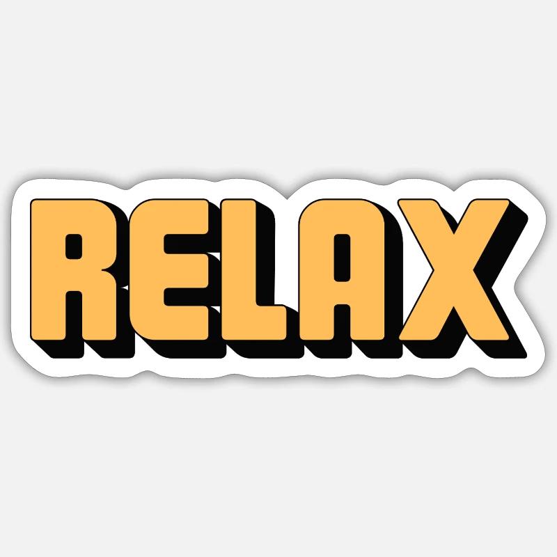 Relax - Sticker Größe S (10 x 10 cm) - Mattweiß