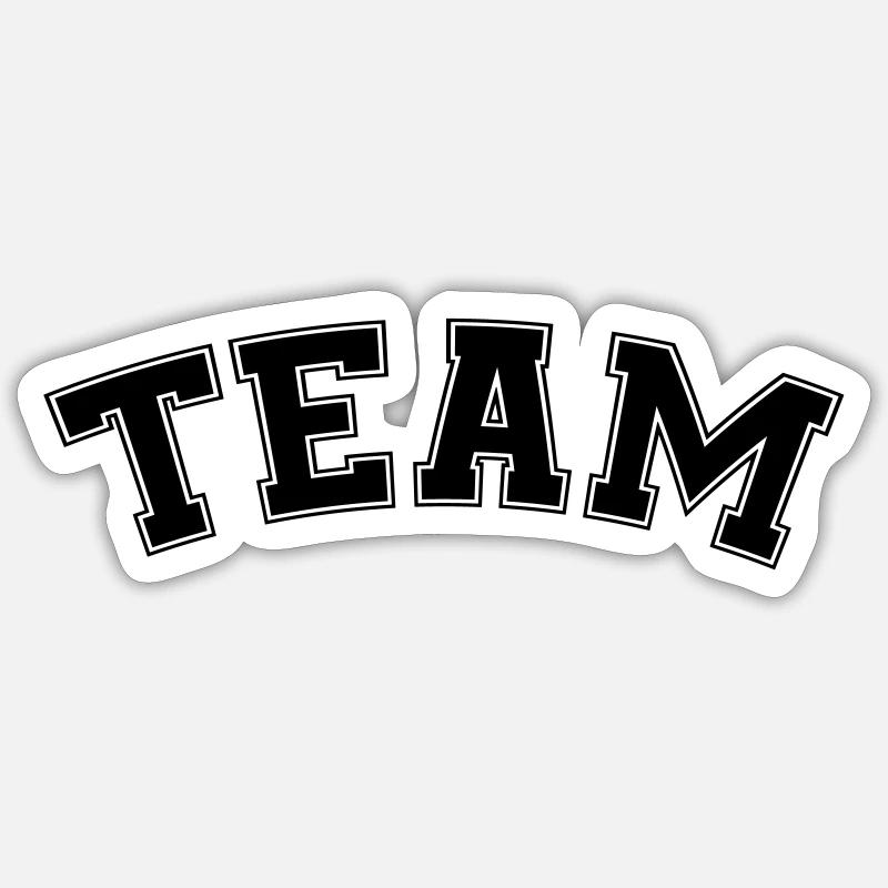 team - Sticker size S (10 x 10 cm) - white matte