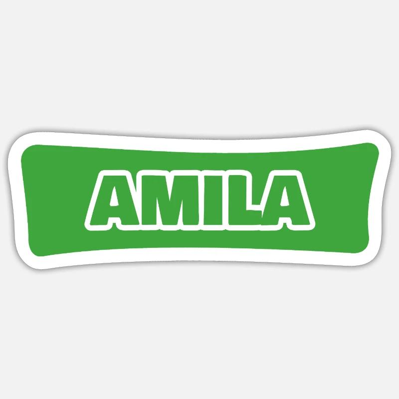 Amila - Sticker taille S (10 x 10 cm) - blanc mat