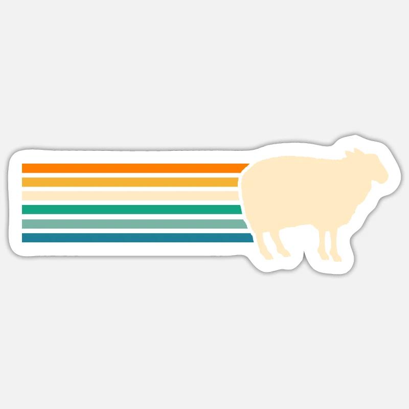 Shepherd Sheep - Sticker size S (10 x 10 cm) - white matte
