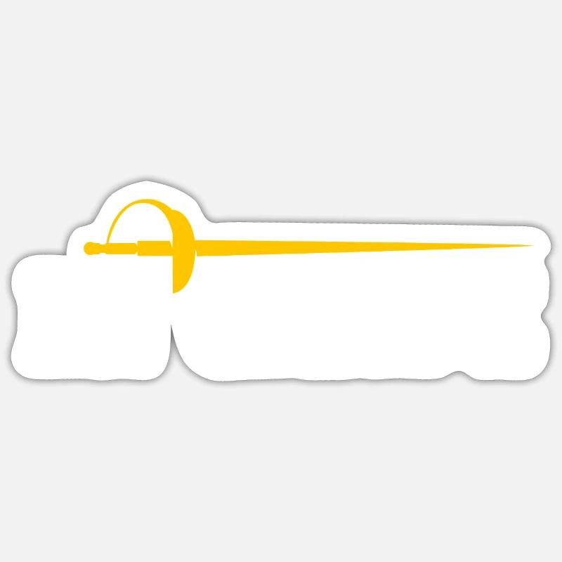 Fechten - Sticker Größe S (10 x 10 cm) - Mattweiß
