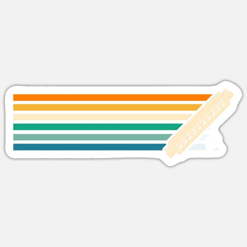 Harmonica Harmonica - Sticker taille S (10 x 10 cm) - blanc mat