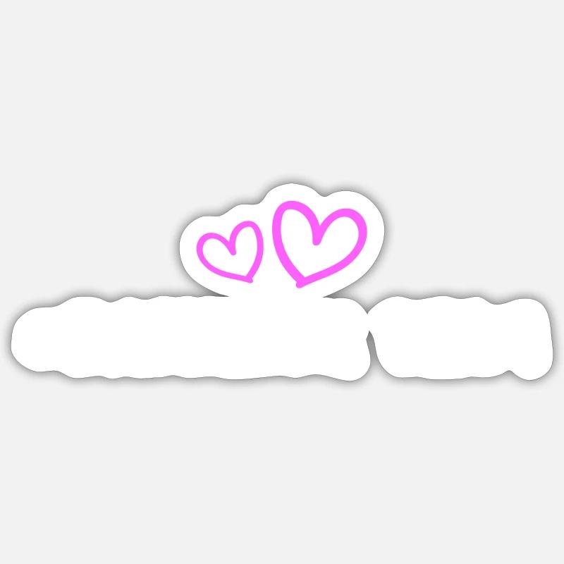 Bachelor Équipe Cœur - Sticker taille S (10 x 10 cm) - blanc mat