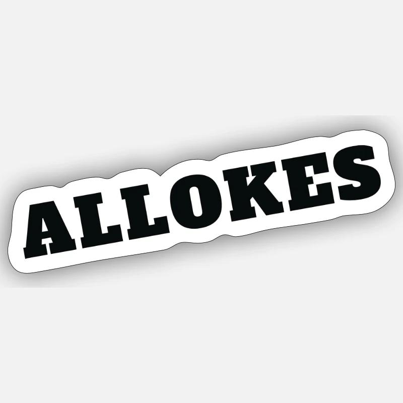 ALLOKES - Sticker Größe S (10 x 10 cm) - Mattweiß