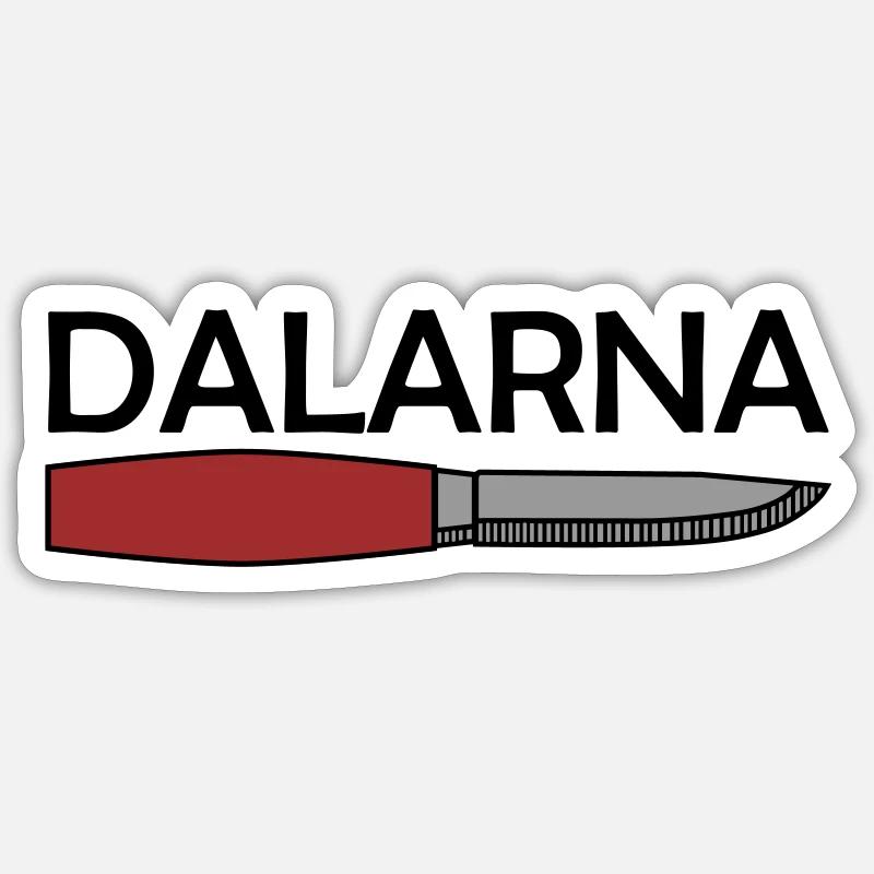 Dalarna - Sticker size S (10 x 10 cm) - white matte