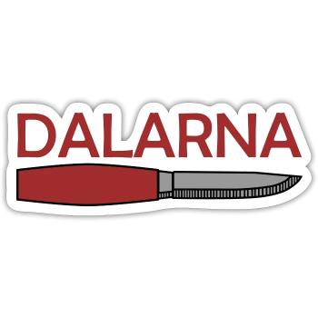 Dalarna - Sticker Größe S (10 x 10 cm) - Mattweiß - Vorne