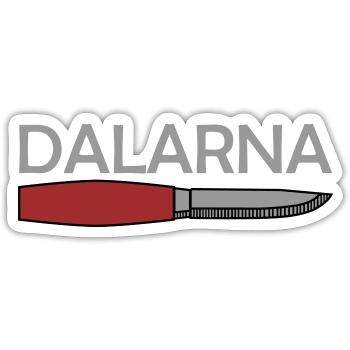 Dalarna - Sticker Größe S (10 x 10 cm) - Mattweiß - Vorne