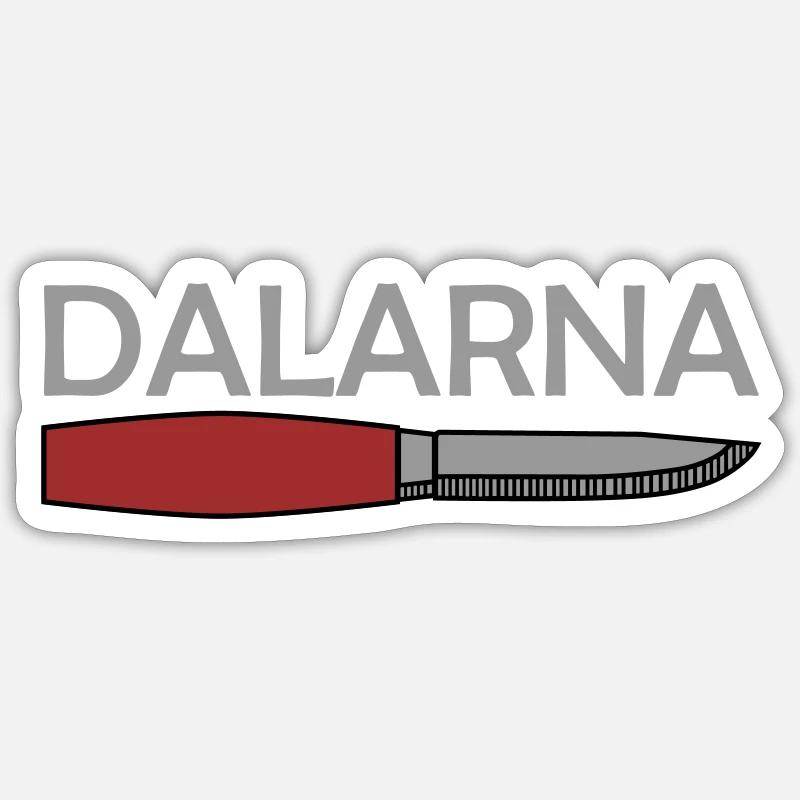 Dalécarlie - Sticker taille S (10 x 10 cm) - blanc mat