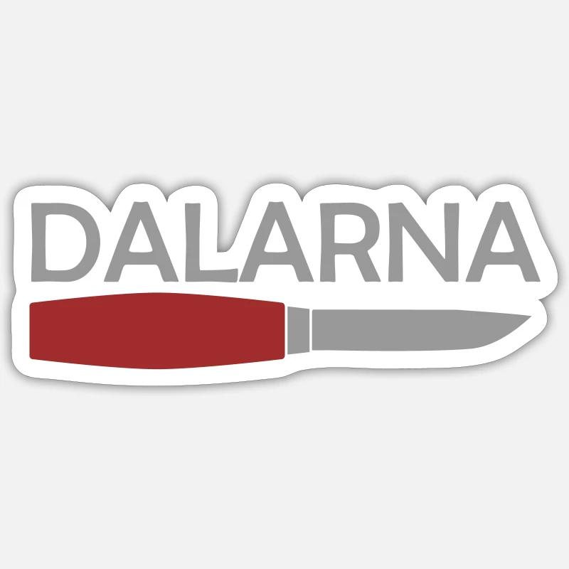 Dalarna - Sticker Größe S (10 x 10 cm) - Mattweiß