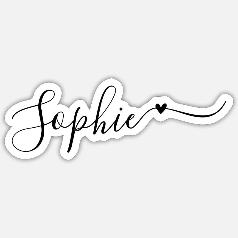 Sophie Nom Prénom Décoratif - Sticker taille S (10 x 10 cm) - blanc mat