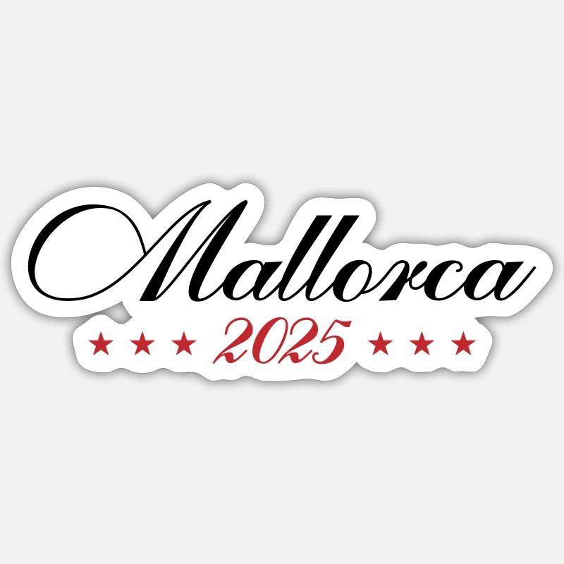 Majorque 2025 - Sticker taille S (10 x 10 cm) - blanc mat