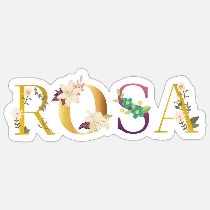 Rosa - Sticker Größe S (10 x 10 cm) - Mattweiß
