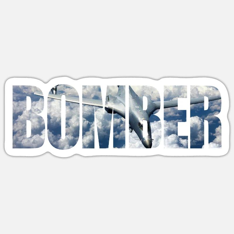 bombardier B-1B Lancer - Sticker taille S (10 x 10 cm) - blanc mat