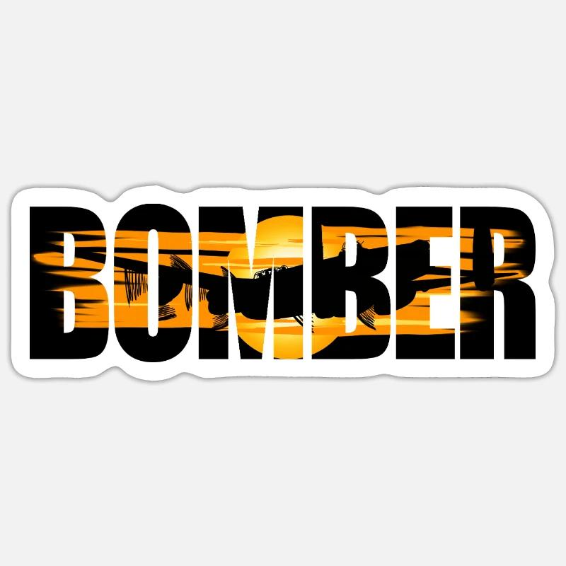 Bomber Avro Lancaster - Sticker size S (10 x 10 cm) - white matte