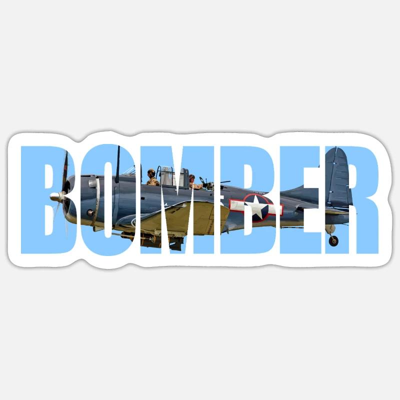 Bomber SBD Dauntless Sticker size S (10 x 10 cm)