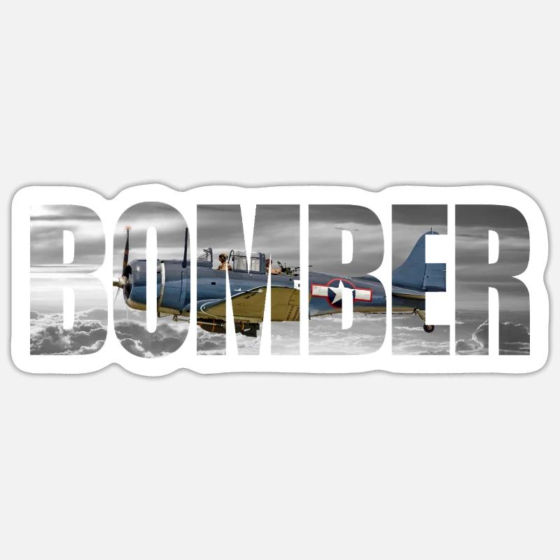 Bomber SBD Dauntless Sticker size S (10 x 10 cm)