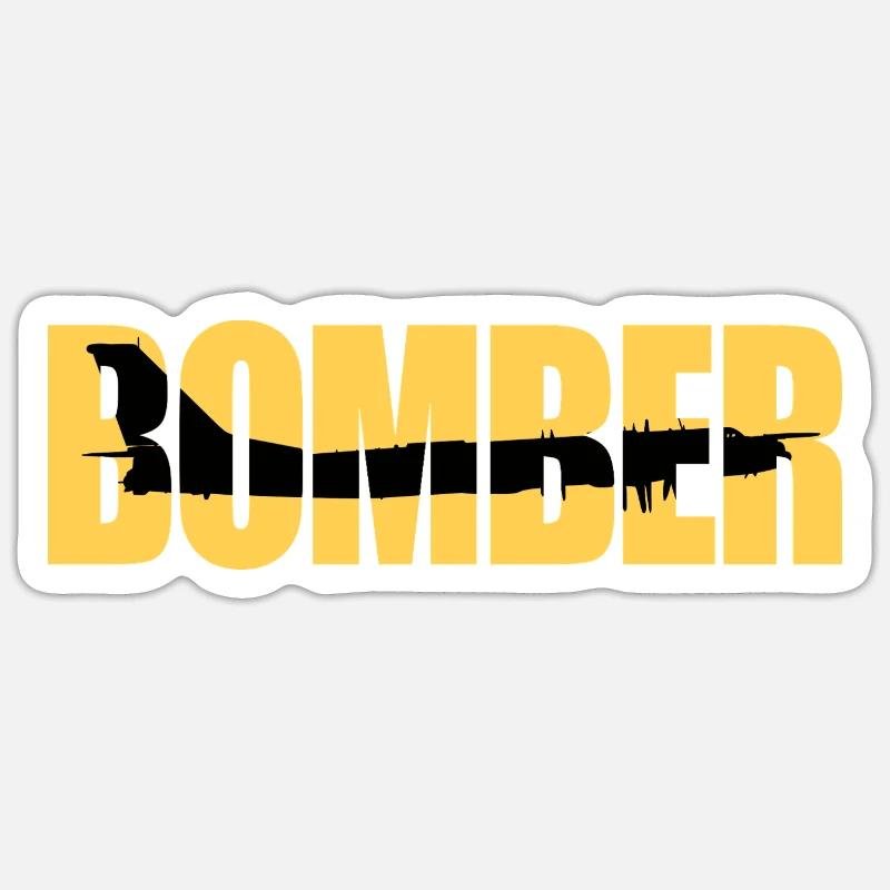 Blouson aviateur Tu-95 - Sticker taille S (10 x 10 cm) - blanc mat