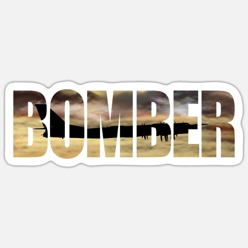 Bomber Tu-95 - Sticker size S (10 x 10 cm) - white matte