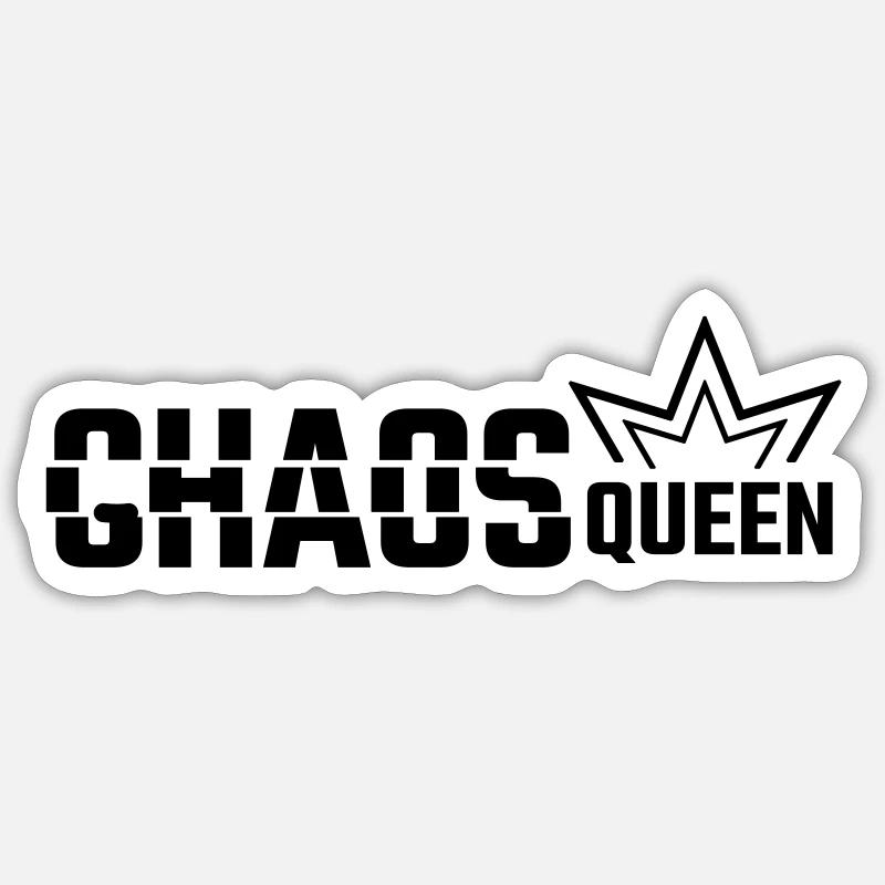 CHAOS QUEEN - Sticker size S (10 x 10 cm) - white matte